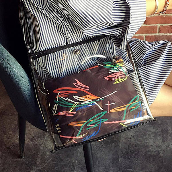Damernas Sommar Transparent Crossbody Casual Shopping Tote Axelväska StrandväskaStar