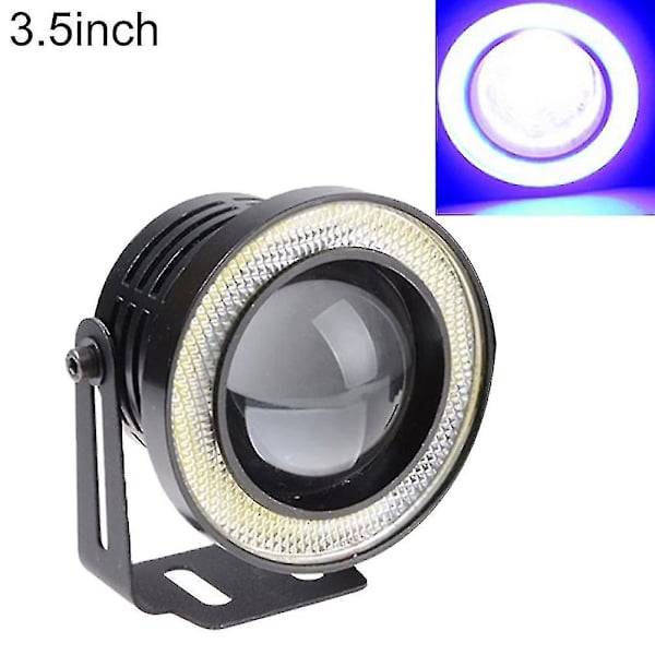 30w Auton LED COB Halo Renkaat Enkeli Silmät Valo Päävalo DRL Ajo Sumuvalo Lamppu 3.5 tuumaa Sininen Renkaat 3.5 inch Blue Ring