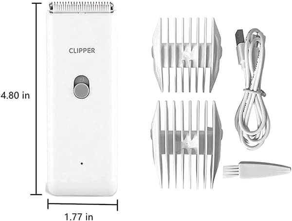 Klippset för husdjur, vit