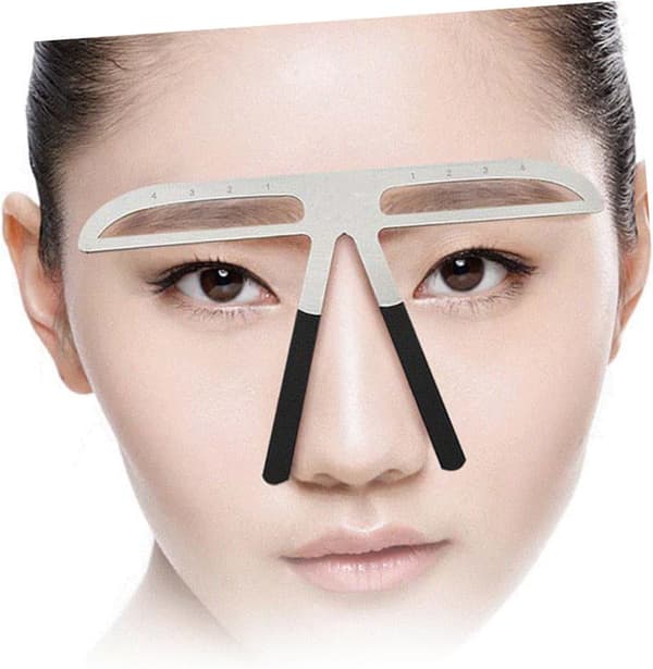 3pcs Eyebrow Ruler Straight Eyebrow Stencil Kit Three-Point Balance Positioning Eyebrow Drawing Tool