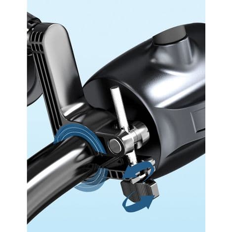 (Black) Bicycle Phone Holder, Motorcycle Smartphone Mount, 360° Rotatable