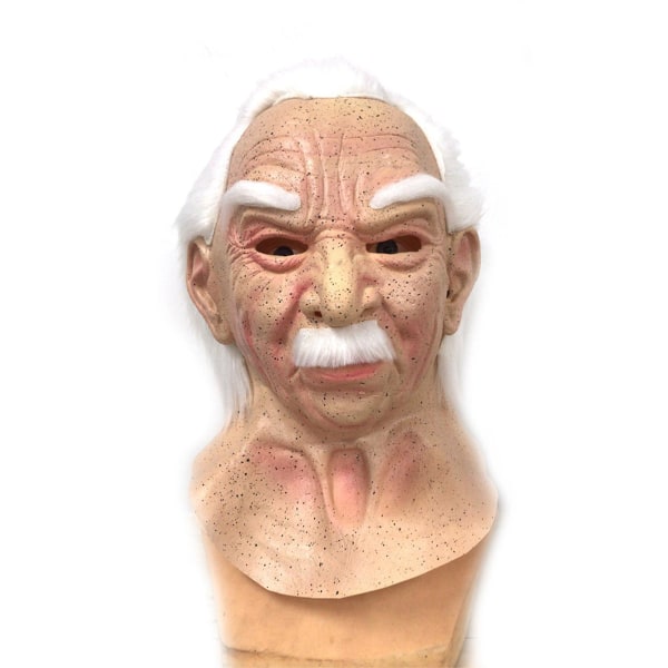 Halloween Old Man Latex Mask Realistic Cosplay Kids Girls Boys CostumesC