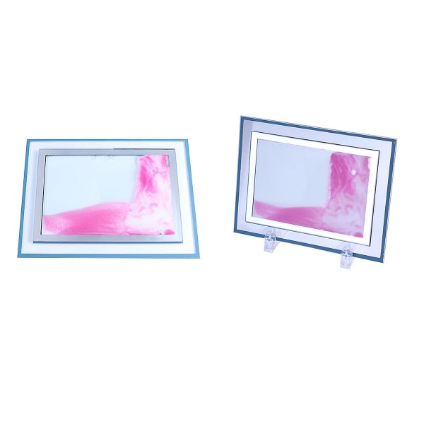 3d kunst kvikksand maleri glassramme kvikksand maleri Delikat kvikksand maleri gave desktop annonse Pink 20X15cm