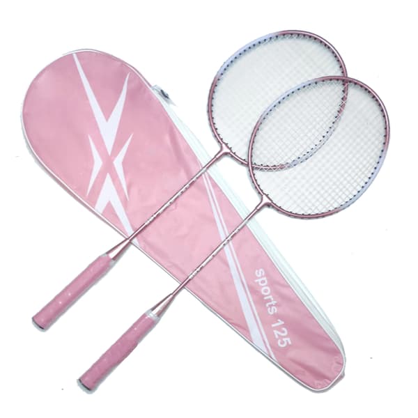 Professional Lightweight Metal Badminton Racket for Students Beginners Training Goddess Pink