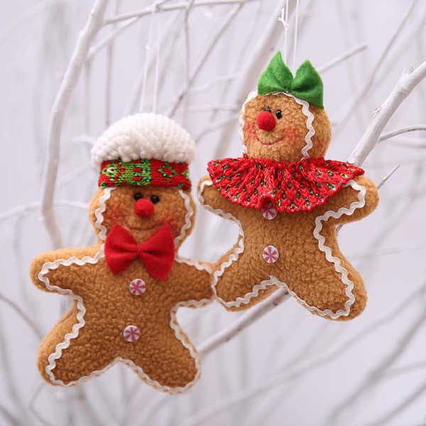 2 stk pepperkakemann juledekorasjon