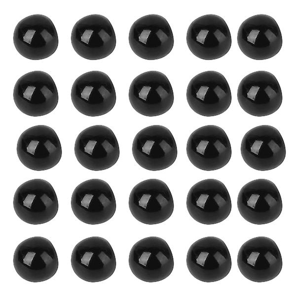 50 st rund form pärlspännen Färgglada pärlknappar Creative spännen (10l)Svart0,9x0,9cm Black 0.9x0.9cm
