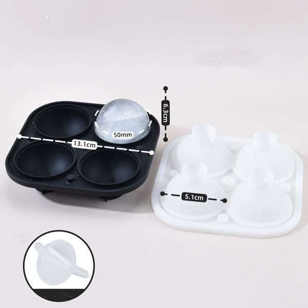 Ball-shaped ice cube mold, spherical gift for men, fun shaped cocktail large ice cube mold for whiskey, bourbon whiskey