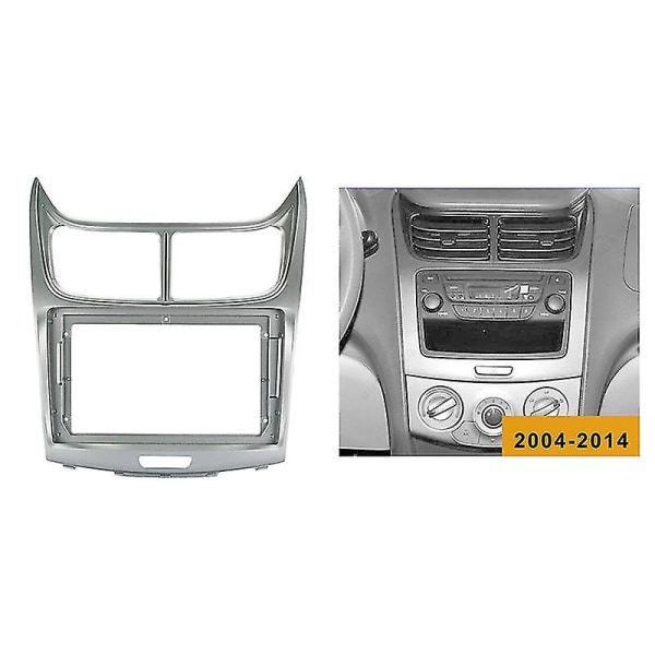 9 tommers bilfascia kompatibel med Chevrolet Sail 2004-2014 Double Din Dvd-panel