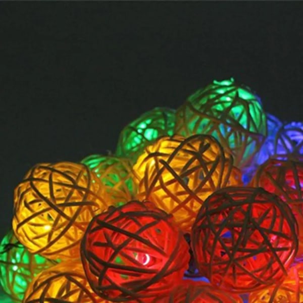 LED-slingor, 2,5 m utomhus LED-slingor med 20 glödlampor, vattentät splittringssäker hållbart ljusslinga, energisparande för fest, fest