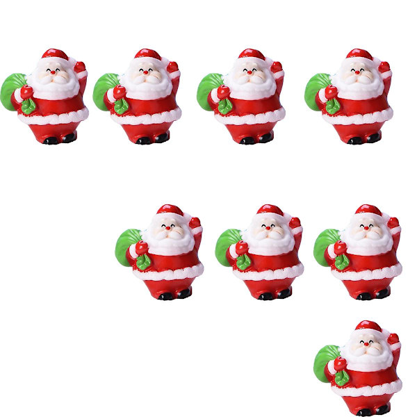 Figurer Dekoration Julbord Dekoration Tomtefigur Julgran Figurer Presenter Miniatyrprydnader DIY Tillbehör 8st