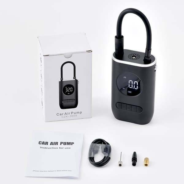 Bärbar Luftkompressor, 150 PSI Mini Elektrisk Cykelpump