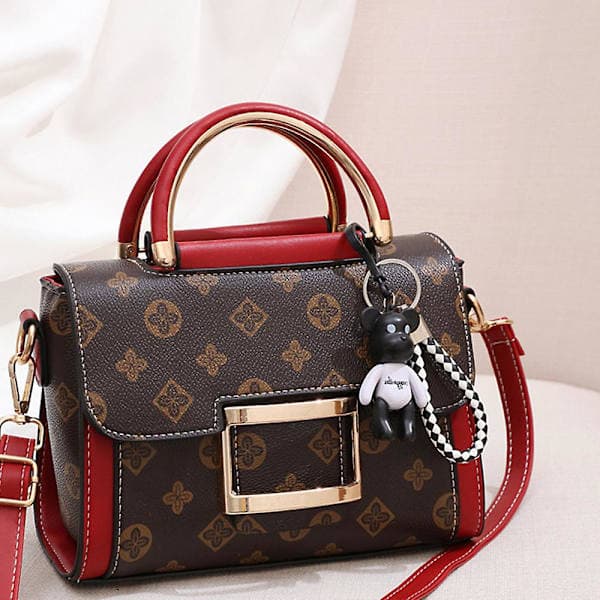 Shoulder Bags for Women - Top Handle Handbag with Adjustable Shoulder Strap Red