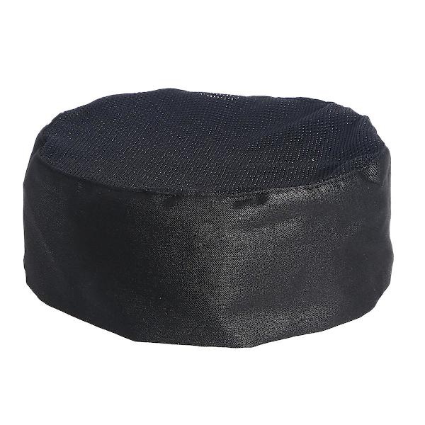 Andningsbar Mesh Skull Professionell Kockmössa med Justerbar Rem - One Size (svart)Svart