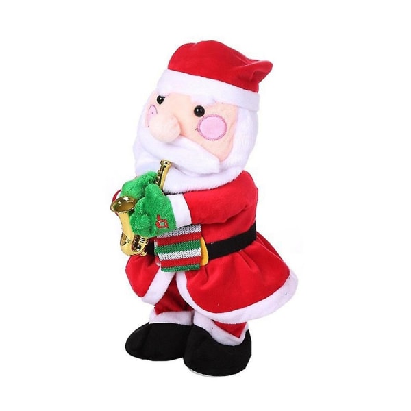 13 tommer syngende jule julemandsdukke med musik håndholdt saxofon legetøj julemand