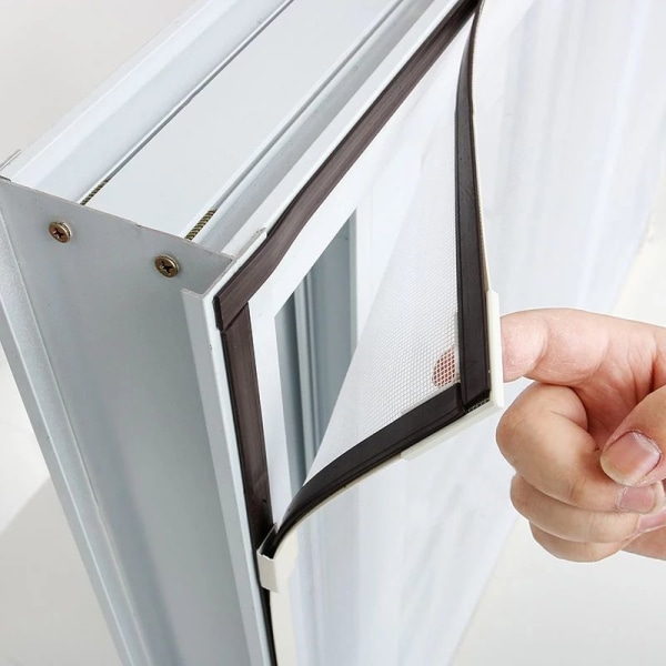 Magneettinen ikkunanäyttö säädettävä tee-se-itse-ikkunaverkko lasikuituinen mesh näytönsuoja sopii 47" x 43" valkoiseen ikkunakehykseen