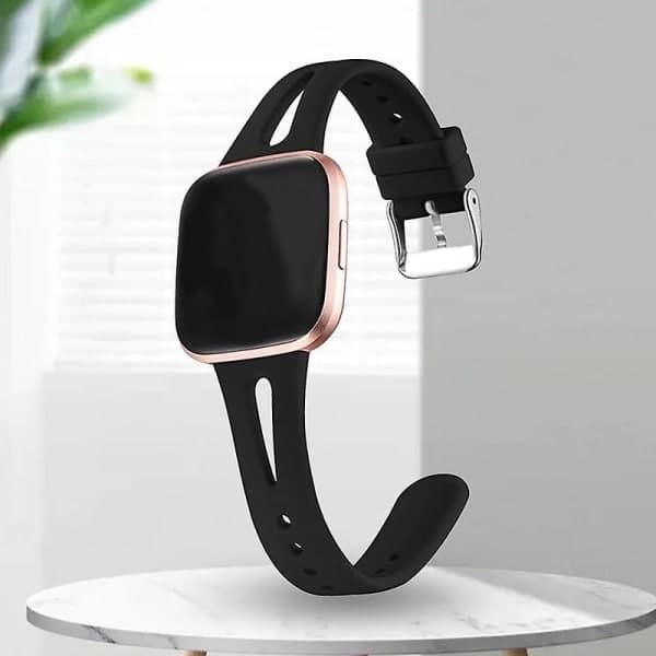 Vandtæt silikonearmbånd til Fitbit Versa2/Versa Lite/Versa - Vinrød, Small