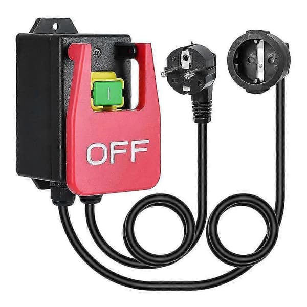 220V Single Phase Power Switch On/Off, -Switch with Large Stop Shield Paddle for Quick Emergency Stops EU Plug