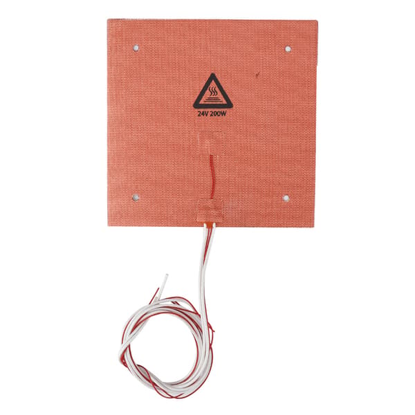 200W 24V 235*235mm High Temperature Resistant Silicone Heat Bed Heating Pad for 3D Printer