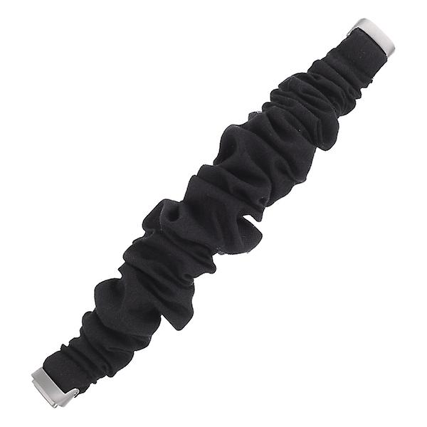 Dameur Ur Stof Armbånd Scrunchy Ur Armbånd Scrunchy Udskiftningsrem Sort 14X3CM