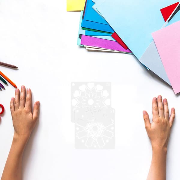 36 Pcs Mandala Wall Stencils Reusable PET Painting Tools Round Edges