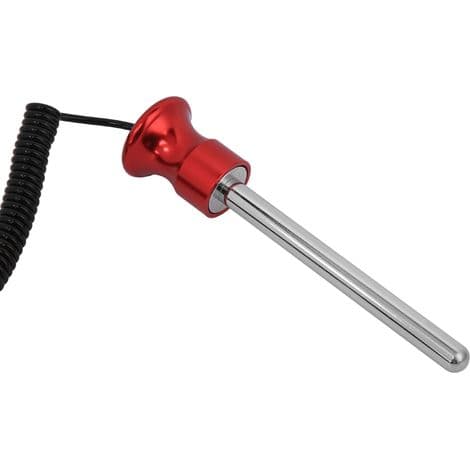 Magnetic pin with cord for weight training and strength training equipment