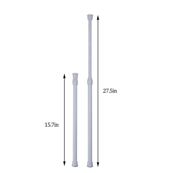 5 stk Spente Stenger, Skapstenger Spente Stenger Gardinstang 15,7\" Til 27,5\" (ca.), Utvidbar Bredde Fjærspente Stenger Passer Inn I Mellomrommene For Å Sta
