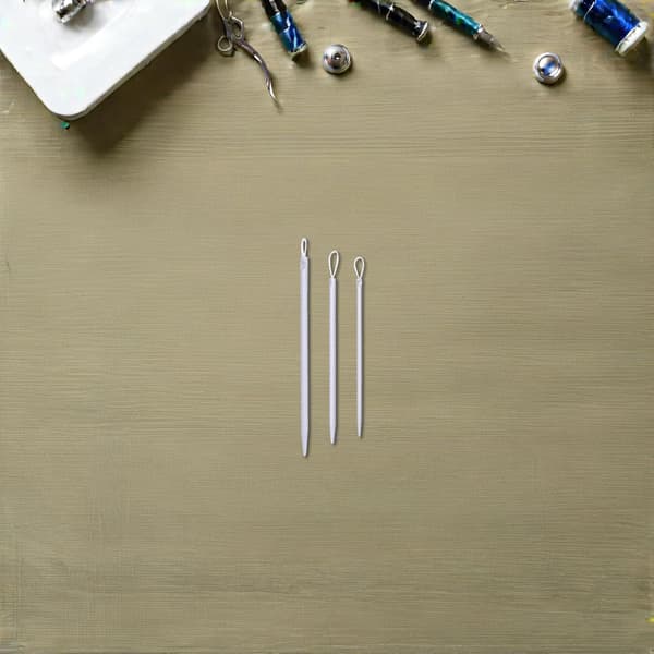 9 Pieces Large Eye Nylon Wool Threading Needles, Medium and Small Sizes
