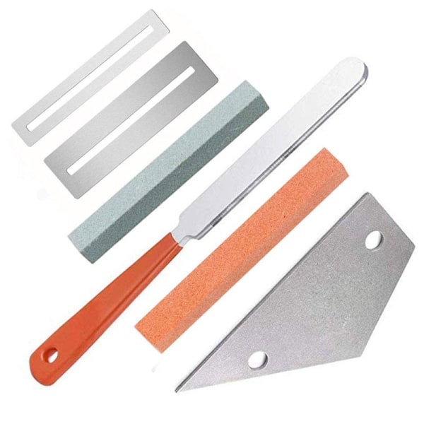 Gitarverktøysett Inkludert 1 stk Gitarfil, 1 stk Rustfritt Stål Rocker, 2 stk Gripebrettbeskyttere og 2 Slipesteiner for Gitar