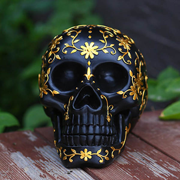 Hallowen-skalle i Resin - Perfekt för Barnens Festfavoriter