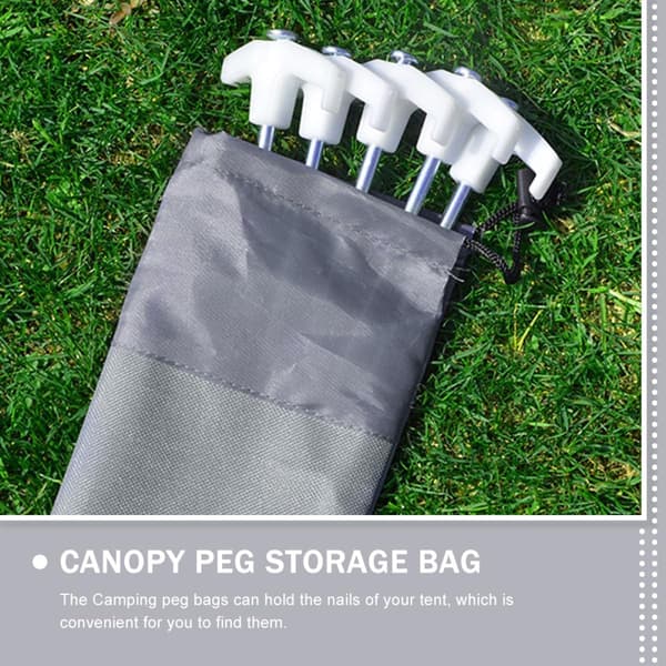 5 stk små teltposeposer for 18-20 cm teltplugger Bærbare campingteltposeposer