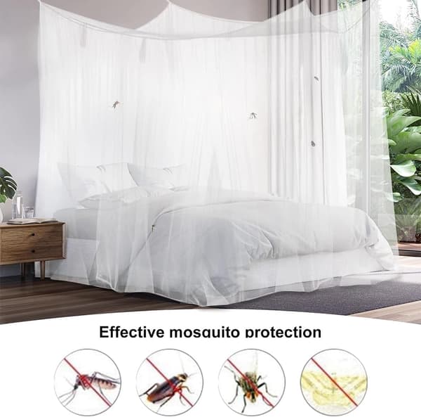 Mosquito net for a 200x200x220 cm bed, double bed mosquito net, rectangular mosquito net, fine and durable mesh - for home and camping