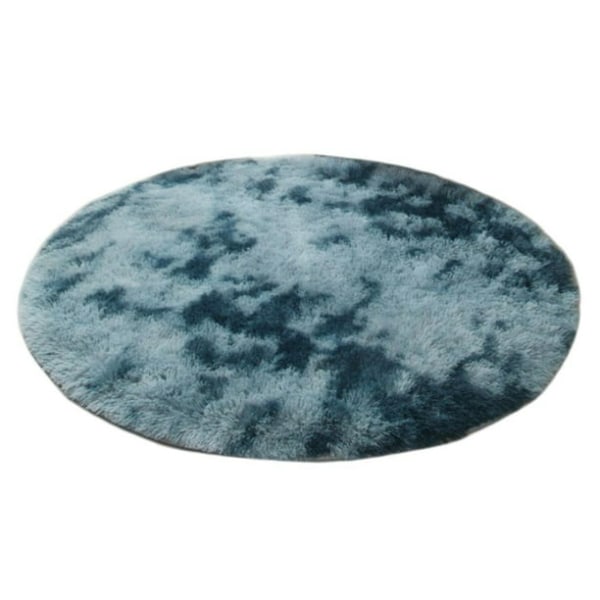 Rund dekorativ måtte type meter diameter lang fiber blød og varm ideel til stuen (120*120cm)