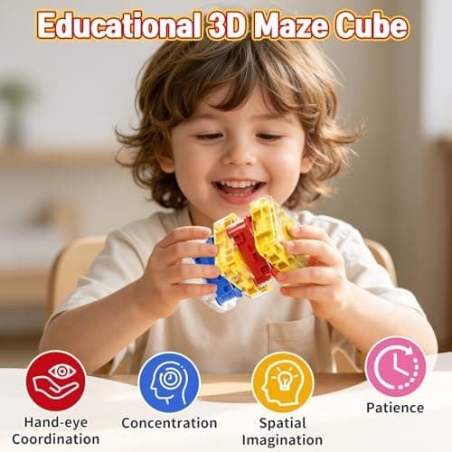 2-in-1 Fidget Spinner labyrinttikuutio 3D-palapeli aivojumppa 5 tasoa 5 Level