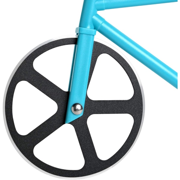 1 stk (Himmelblå, 19cm*12cm*4cm) Cykelformet Pizzaskærer, Pizzahjul, Rustfrit Stål Non-Stick Hjul, med Fast Ramme