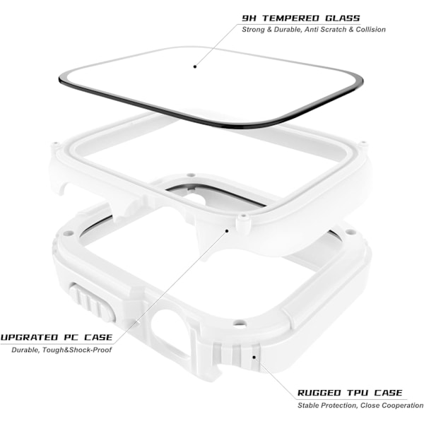 2-pak robust etui, der er kompatibelt med Apple Watch