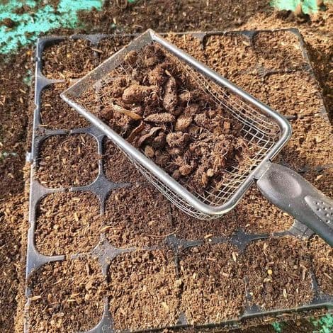 Garden sieves with handle and 2 mm mesh, 10x27 cm, for sieving compost and preparing potting soil
