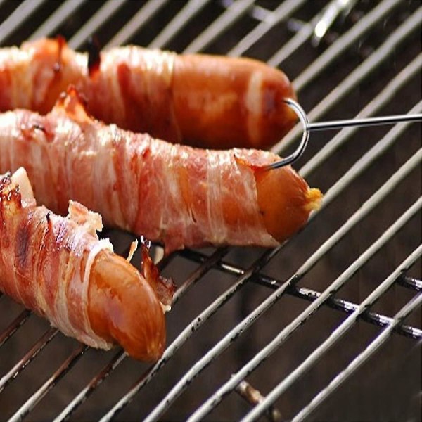 Grilltilbehør Grillspyd Teleskopisk Med Trehåndtak Teleskopisk Grillgaffel Grillspyd Rustfritt Stål Grillspyd Utendørs Grill S