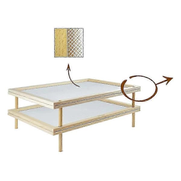 Stackable Food Dryer with Metal Mesh, Wooden Drying Rack for Pasta and Herbs, Version 530