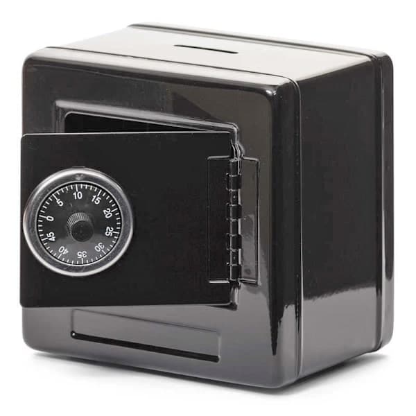 Mini Safe / Piggy Bank with Combination Lock Black
