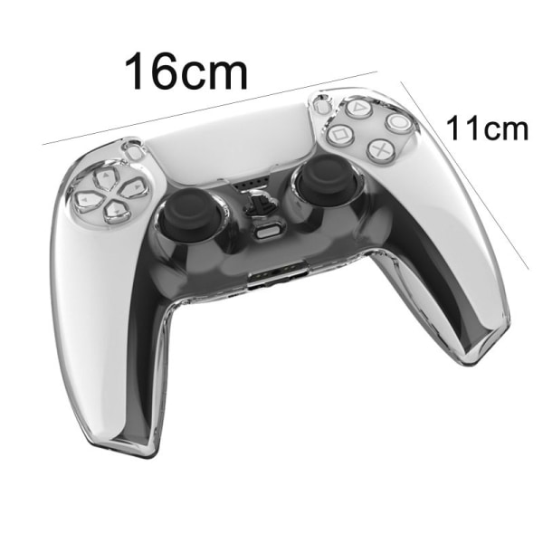 Contaske til PS5 trådløs controller (rød) - Gennemsigtig pc-beskyttende hård skal