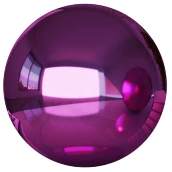 Rostfritt Stål Boll Spegel Yta Boll Färgad Metall Boll Gazing Globe Spegel Boll Trädgård Boll Dec Purple 15x15cm