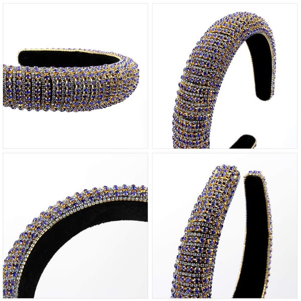 Pärlhårband Diamant Hårband Mode Vadderat Sammetstyg Hår
