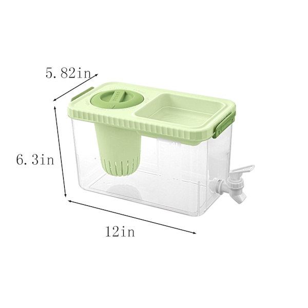 4L Stor Kapacitet Plastik Drikkedispenser, Drikkedispenser Med Hane Is Limonade Juice Beholder