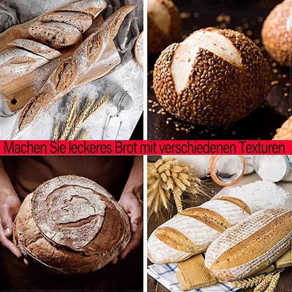 Bread Blade and Cutting Tool - Baker's Cutter with 5 Stainless Steel Blades, Includes Dough Scraper, Razor Blades for Bread Baking