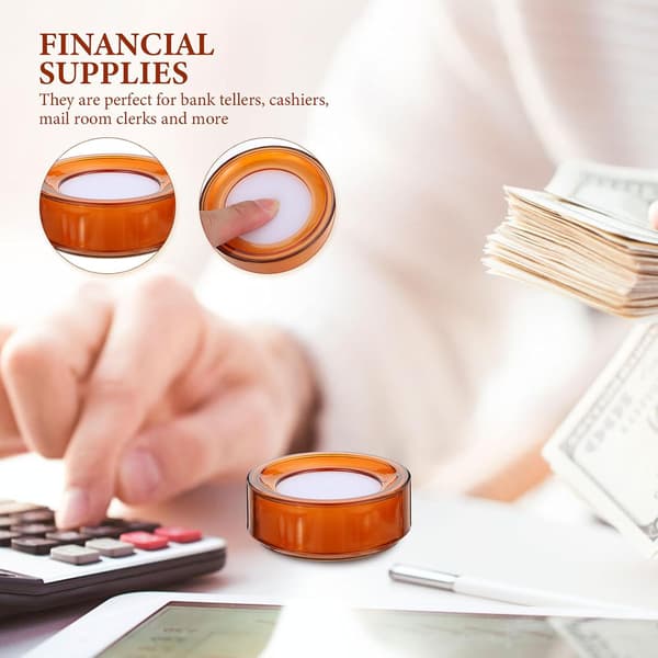 8pcs Finger Moistener Sponge Wet Hand Implement Finance Counting Tool Random Color