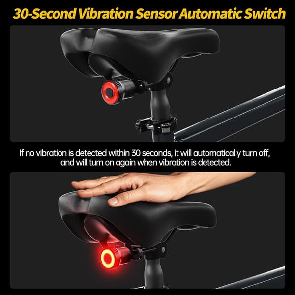 Smart Bicycle Taillight, Brake Detection, Automatic On/Off, 22 Powerful LED Bike Lights, 5 Light Modes