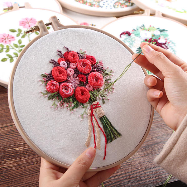 Håndlavet Fortrykt Broderi Materiale, DIY Materialepakke