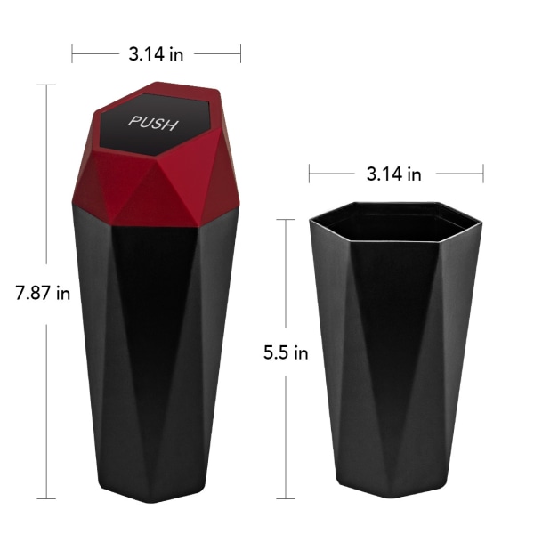 2-pack Bil Soppa med Lock, Ny Bil Soppa Diamant Design, Läckagesäker Bil Soppa, Mini Soppa för Bil