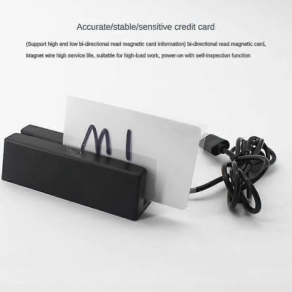 Msr90 Usb Magnetisk Kortleser Kortleser Stripe 3 Spor Mini Swiper For Usb Pc