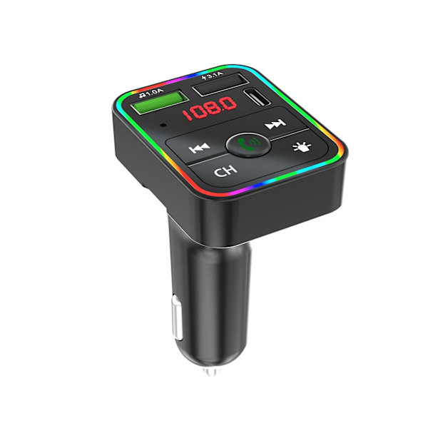Bilintegrerad Bluetooth Mp3 Färgglada Atmosfärsljus Bluetooth Handsfree USB Flash Drive Plugg